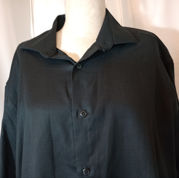 Calvin Klein TAG,ButtonUp Shirt, Men,  Collar, Bttn Cuffs, Black, 32-33/17 - Picture 2 of 15